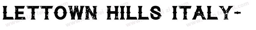 LETTOWN HILLS ITALY字体转换
